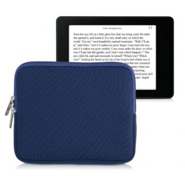 Husa universala pentru eBook Reader de 7 inch, Kwmobile, Albastru, Textil, 57397.17