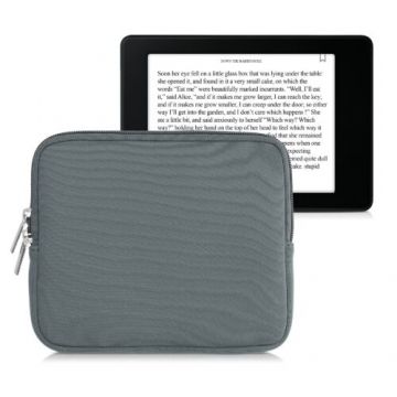 Husa universala pentru eBook Reader de 7 inch, Kwmobile, Gri, Textil, 57397.78