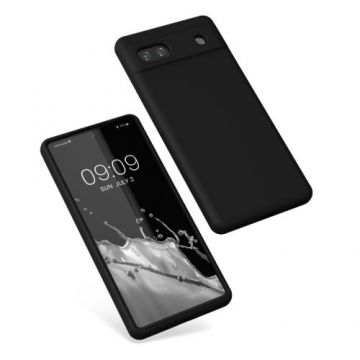 Husa Kwmobile pentru Google Pixel 6a, Silicon, Negru, 57815.01