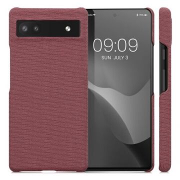 Husa Kwmobile pentru Google Pixel 6a, Textil, Rosu, 57797.76