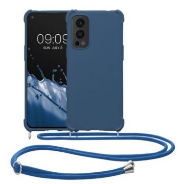 Husa Kwmobile pentru OnePlus Nord 2 5G, Silicon, Albastru, 56783.17