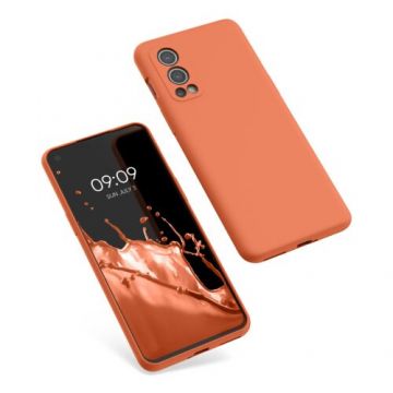 Husa Kwmobile pentru OnePlus Nord 2 5G, Silicon, Portocaliu, 56070.203