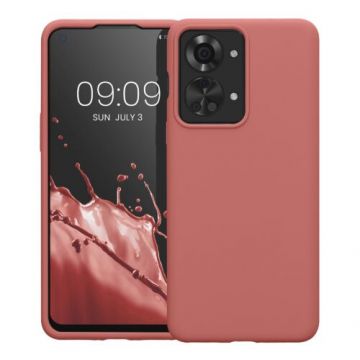 Husa Kwmobile pentru OnePlus Nord 2T, Silicon, Roz, 58764.193