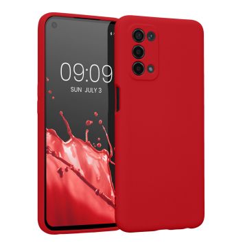 Husa Kwmobile pentru OPPO A74 5G/A54 5G, Silicon, Rosu, 57571.229