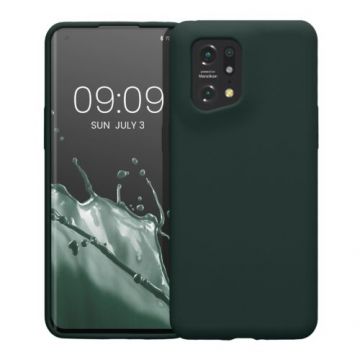 Husa Kwmobile pentru OPPO Find X5 Pro, Silicon, Verde, 57628.169