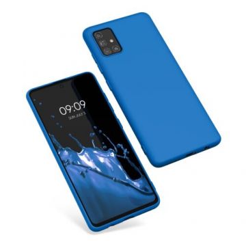 Husa Kwmobile pentru Samsung Galaxy A51, Silicon, Albastru, 51196.157