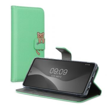 Husa Kwmobile pentru Samsung Galaxy A52/Galaxy A52 5G/Galaxy A52s 5G, Piele ecologica, Verde, 54349.13