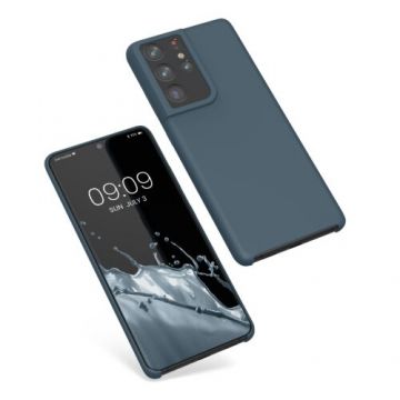 Husa Kwmobile pentru Samsung Galaxy S21 Ultra, Silicon, Albastru, 54074.202