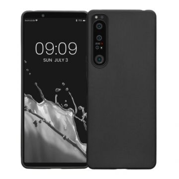 Husa Kwmobile pentru Sony Xperia 1 IV, Silicon, Negru, 58661.01