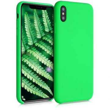 Husa pentru Apple iPhone XS Max, Silicon, Verde, 45909.44