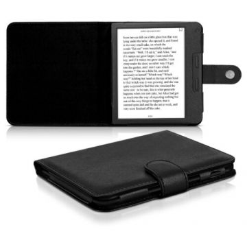 Husa pentru Tolino Vision 6, Kwmobile, Negru, Piele ecologica, 57217.01