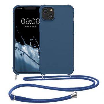 Husa Kwmobile pentru Apple iPhone 14 Plus, Silicon, Albastru, 59117.17
