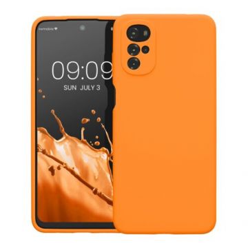 Husa Kwmobile pentru Motorola Moto G22, Silicon, Portocaliu, 58207.150