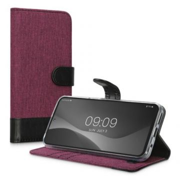 Husa Kwmobile pentru Motorola Moto G31/Moto G41, Textil, Rosu/Negru, 56995.20