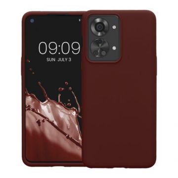 Husa Kwmobile pentru OnePlus Nord 2T, Silicon, Rosu, 58764.190