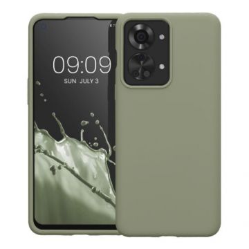 Husa Kwmobile pentru OnePlus Nord 2T, Silicon, Verde, 58764.172