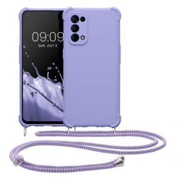 Husa Kwmobile pentru OPPO Find X3 Lite, Silicon, Albastru, 58584.108