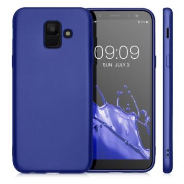 Husa Kwmobile pentru Samsung Galaxy A6 (2018), Silicon, Albastru, 46374.64