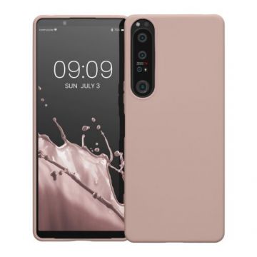 Husa Kwmobile pentru Sony Xperia 1 IV, Silicon, Crem, 58661.52