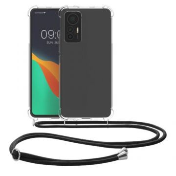 Husa Kwmobile pentru Xiaomi 12 Lite, Silicon, Transparent/Negru, 59406.01