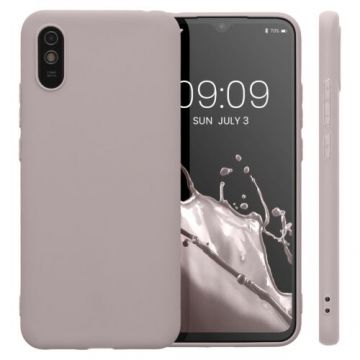 Husa Kwmobile pentru Xiaomi Redmi 9A/Redmi 9AT, Silicon, Crem, 52847.192