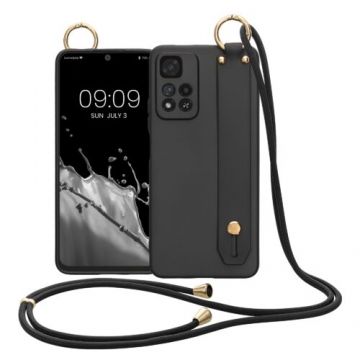 Husa Kwmobile pentru Xiaomi Redmi Note 11 Pro Plus 5G, Silicon, Negru, 59060.01