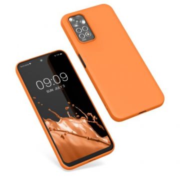 Husa Kwmobile pentru Xiaomi Redmi Note 11/Redmi Note 11s, Silicon, Portocaliu, 57368.150