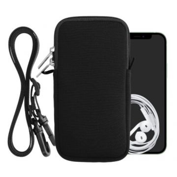 Husa Universala Kwmobile marime XXL - 7 inch, Neopren, Negru, 58700.5.01