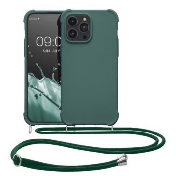 Husa Kwmobile pentru Apple iPhone 14 Pro Max, Silicon, Verde, 59119.80