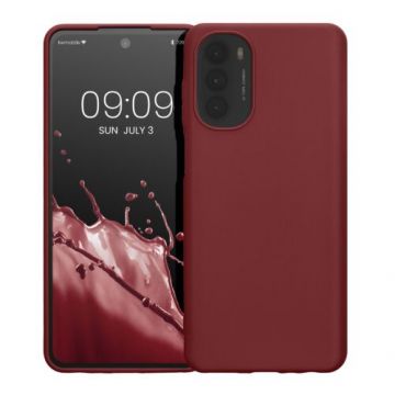 Husa Kwmobile pentru Motorola Moto G62, Silicon, Rosu, 59171.187