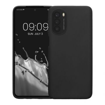 Husa Kwmobile pentru Motorola Moto G82, Silicon, Negru, 58752.47