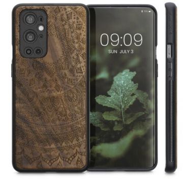 Husa Kwmobile pentru OnePlus 9 Pro, Lemn, Maro, 54433.02