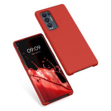 Husa Kwmobile pentru OPPO Find X3 Neo, Silicon, Rosu, 55200.09