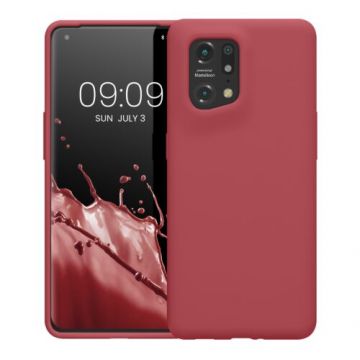 Husa Kwmobile pentru OPPO Find X5, Silicon, Rosu, 57629.167