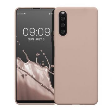 Husa Kwmobile pentru Sony Xperia 10 IV, Silicon, Crem, 57800.52