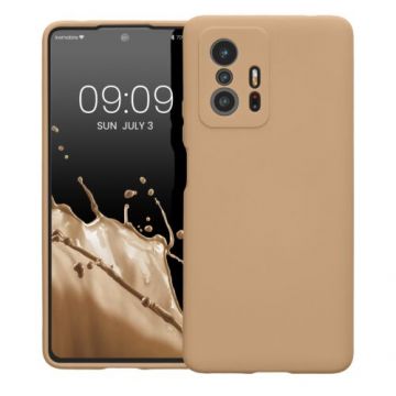 Husa Kwmobile pentru Xiaomi 11T/11T Pro, Silicon, Crem, 56573.154