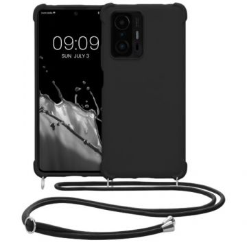 Husa Kwmobile pentru Xiaomi 11T/11T Pro, Silicon, Negru, 57395.47