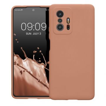 Husa Kwmobile pentru Xiaomi 11T/11T Pro, Silicon, Rose Gold, 56573.237