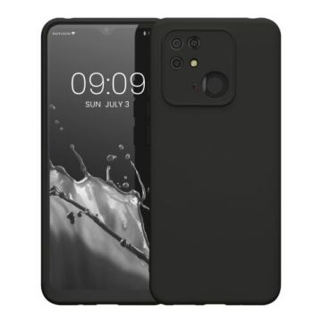 Husa Kwmobile pentru Xiaomi Redmi 10C, Silicon, Negru, 59229.01