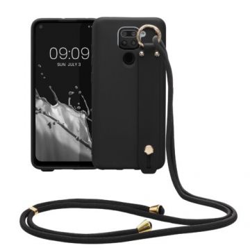 Husa Kwmobile pentru Xiaomi Redmi Note 9, Silicon, Negru, 57330.01