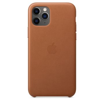 Capac protectie spate Apple Leather Case pentru iPhone 11 Pro Saddle Brown