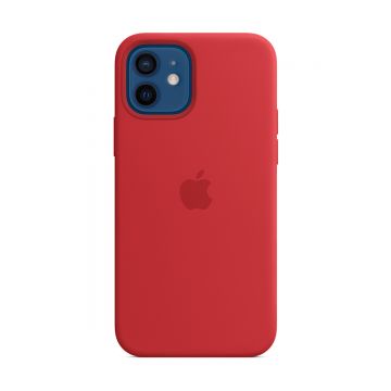 Capac protectie spate Apple Silicone Case MagSafe pentru iPhone 12 / iPhone 12 Pro Red