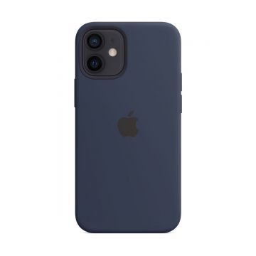 Capac protectie spate Apple Silicone Case MagSafe pentru iPhone 12 Mini Deep Navy