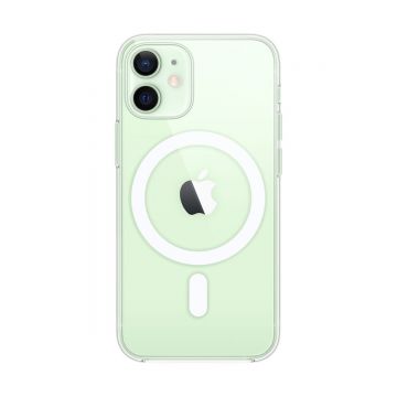 Capac protectie spate Apple Silicone Case MagSafe pentru iPhone 12 Mini Transparent