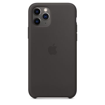 Capac protectie spate Apple Silicone Case pentru iPhone 11 Pro Black