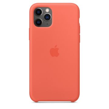 Capac protectie spate Apple Silicone Case pentru iPhone 11 Pro Clementine Orange