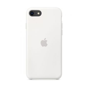 Capac protectie spate Apple Silicone Case pentru iPhone SE 2020 - White