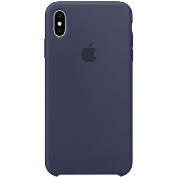 Capac protectie spate Apple Silicone Case pentru iPhone XS Max Midnight Blue