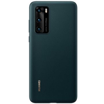 Capac protectie spate Huawei PU Cover pentru P40 Ink Green