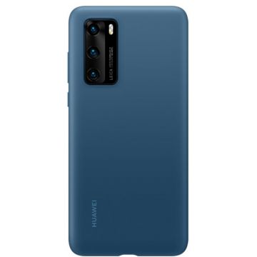 Capac protectie spate Huawei Silicone Case pentru P40 Ink Blue